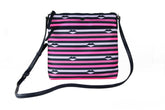Kate Spade Jae Nylon Leather Flat Pink Striped Multi Crossbody HandBag Purse -  Luxury Cross Body Bag for Women -  Kate Spade.